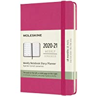 Moleskine - Agenda Semanal de 18 Meses- Agenda de Bolsillo 2020-2021- Agenda Semanal con Tapa Dura y Cierre Elástico…